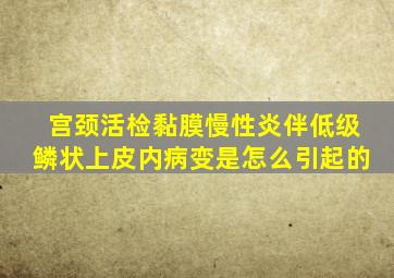 宫颈活检黏膜慢性炎伴低级鳞状上皮内病变是怎么引起的