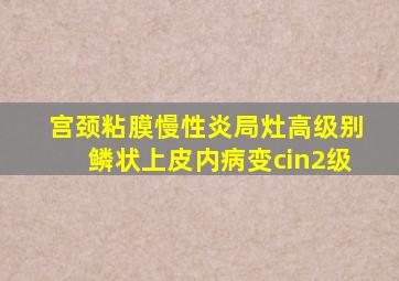 宫颈粘膜慢性炎局灶高级别鳞状上皮内病变cin2级