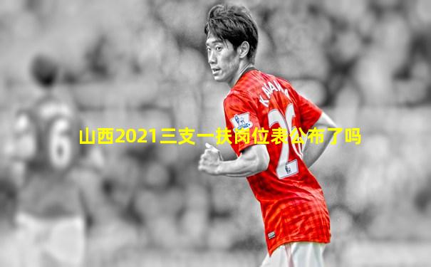 山西2021三支一扶岗位表公布了吗