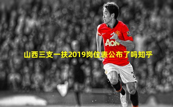 山西三支一扶2019岗位表公布了吗知乎