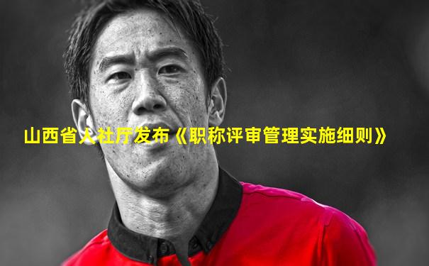 山西省人社厅发布《职称评审管理实施细则》