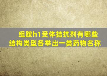 组胺h1受体拮抗剂有哪些结构类型各举出一类药物名称